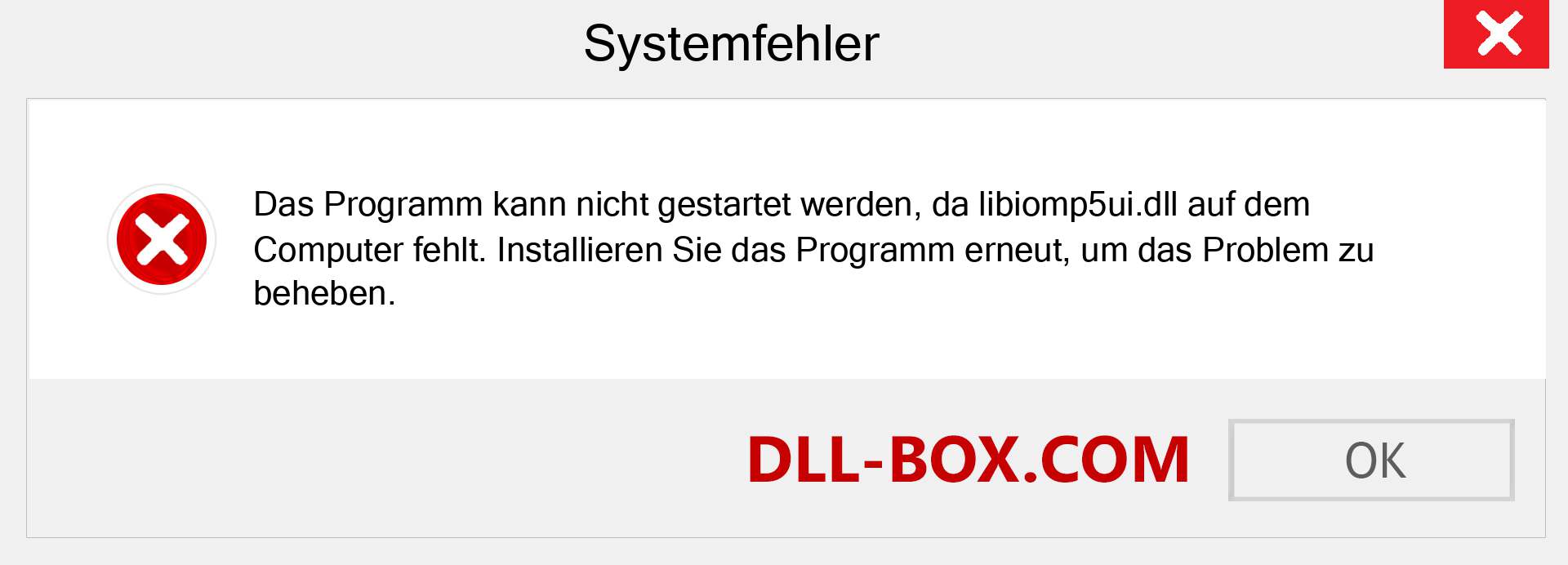 libiomp5ui.dll-Datei fehlt?. Download für Windows 7, 8, 10 - Fix libiomp5ui dll Missing Error unter Windows, Fotos, Bildern